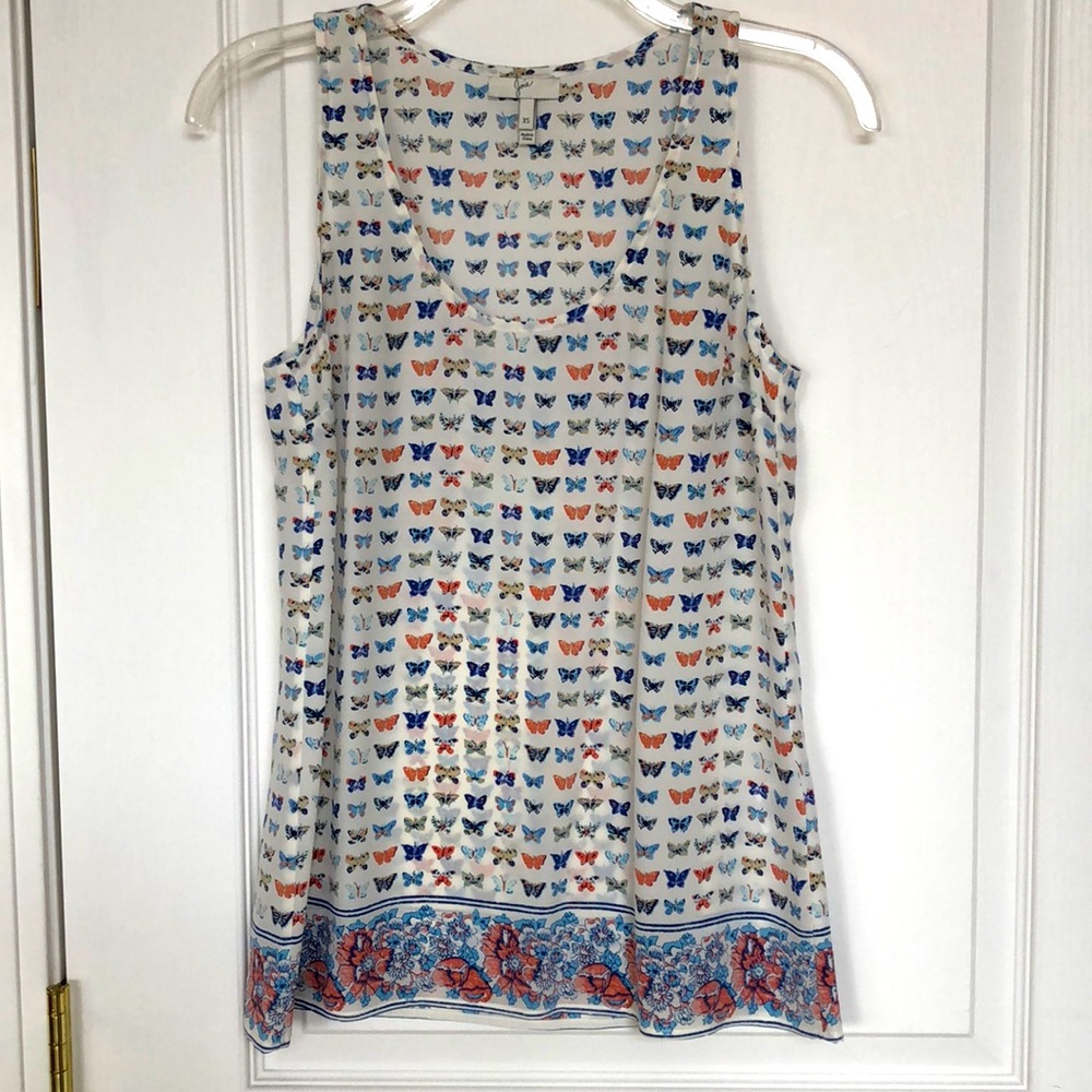 JOIE Silk Butterfly Tank Top XS 🦋 100% Silk Like New